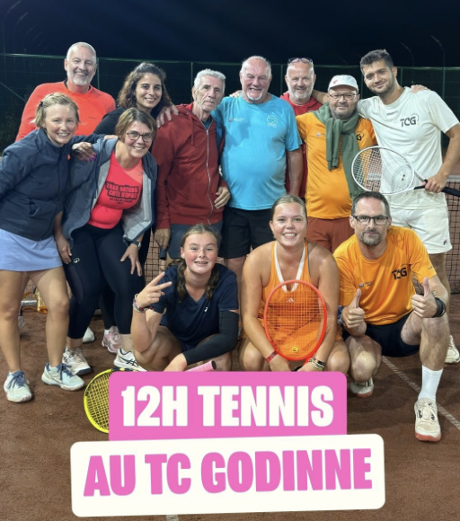 Participants des 12 Heures de tennis du TC Godinne