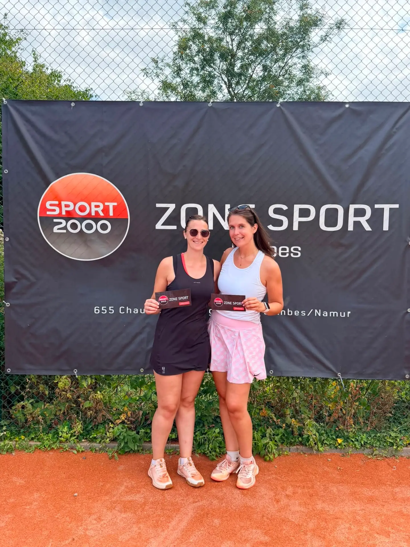 Deux joueuses récompensées avec leurs bons Zone Sport au TC Godinne